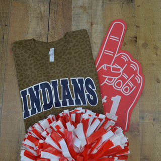 Jim Ned Indians - Arch with Animal Print T-Shirt