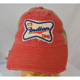 It's Indian Time Patch Distressed Mesh Cap