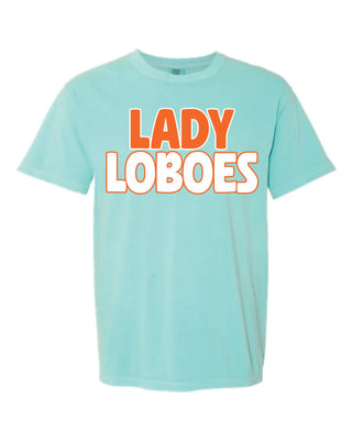 Lady Loboes Bright Comfort Colors Tee - Cisco Loboes Booster Club