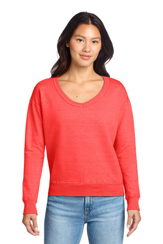 Port & Co® Women's Beach Wash® Garment-Dyed V-Neck Sweatshirt LPC098V