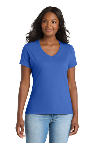 Port & Co® Women's Performance Blend V-Neck Tee. LPC381V