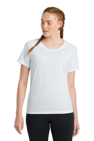 Sport-Tek ® Women's PosiCharge ® Tri-Blend Wicking Scoop Neck Raglan Tee. LST400