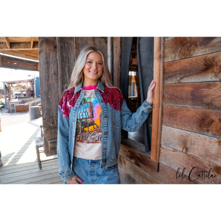 Rusti Sequin Accent Denim Jacket