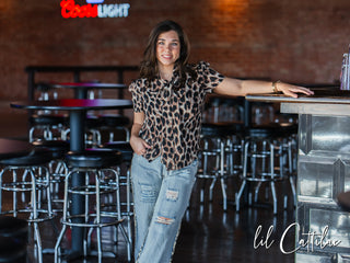 Denim & Leopard Pants