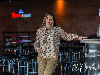 Sadie Hat Bowtie Long-Sleeve Top