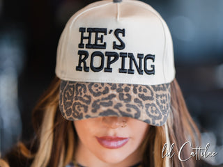 He's Roping Trucker Caps