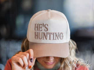 He's Hunting Trucker Caps