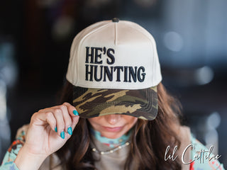 He's Hunting Trucker Caps