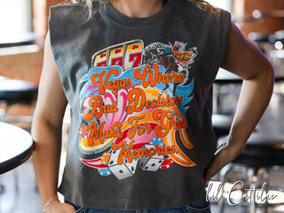 Vegas, Where Bad Decisions Make for Great Memories Sleeveless - Western Tee