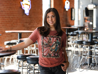 Team Roper Leopard Border - Western Tee