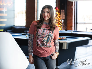 Team Roper Leopard Border - Western Tee