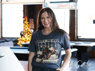 About to Get Western Bull Rider - Western Tee