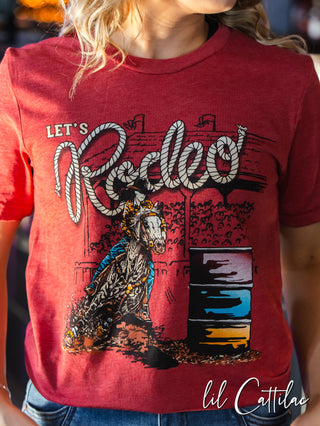 Let's Rodeo Barrel Racer - Western Tee