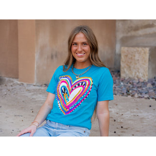 Painted Heart - Valentines Tee - Lil Cattilac