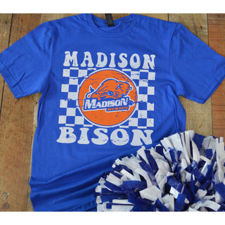 Madison Bison - Checkered T-Shirt