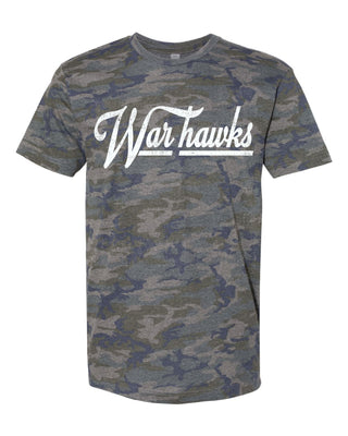 McMurry University War Hawks - Script with Tail Camo T-Shirt