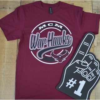 McMurry University War Hawks - Circle Stripe T-Shirt