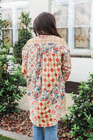 Nina Patchwork Long-Sleeve Top