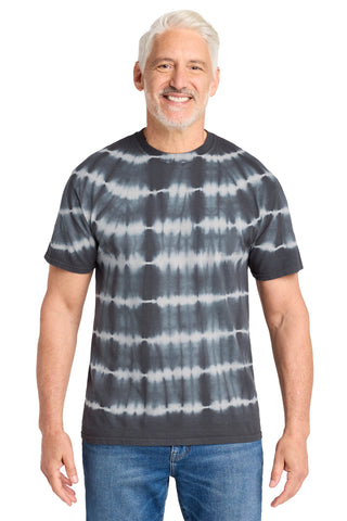 Port & Co® Allover Stripe Tie-Dye Tee PC142