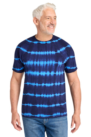 Port & Co® Allover Stripe Tie-Dye Tee PC142