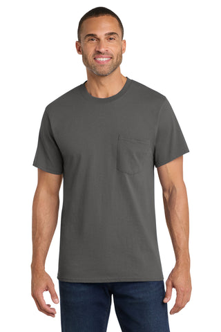 Port & Co® Core Cotton Pocket Tee. PC54P