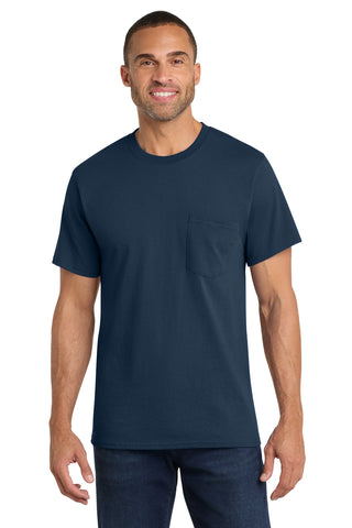 Port & Co® Core Cotton Pocket Tee. PC54P