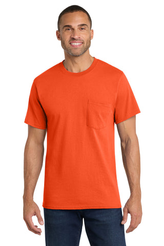 Port & Co® Core Cotton Pocket Tee. PC54P