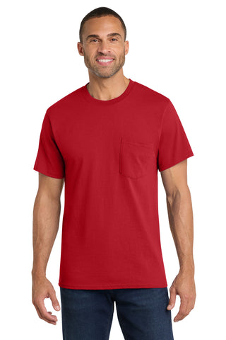 Port & Co® Core Cotton Pocket Tee. PC54P