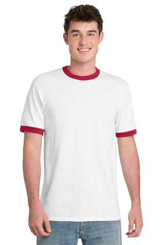Port & Co® Core Cotton Ringer Tee.  PC54R