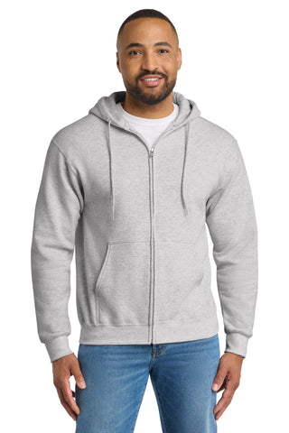 Port & Co® Essential Fleece Full-Zip Hooded Sweatshirt.  PC90ZH