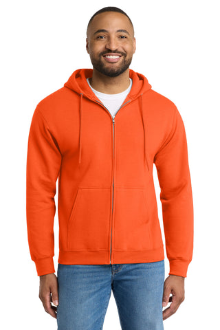 Port & Co® Essential Fleece Full-Zip Hooded Sweatshirt.  PC90ZH