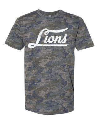 Roby Lions - Script with Tail Camo T-Shirt