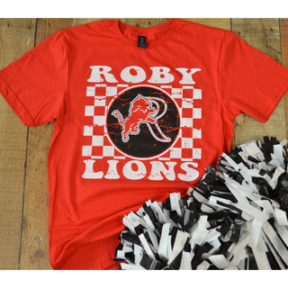 Roby Lions - Checkered T-Shirt