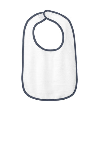 Rabbit Skins™ Infant Contrast Trim Terry Bib. RS1003