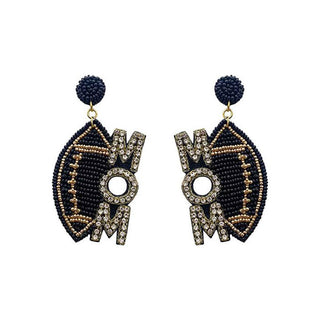 Football Mom Seed Bead Earrings