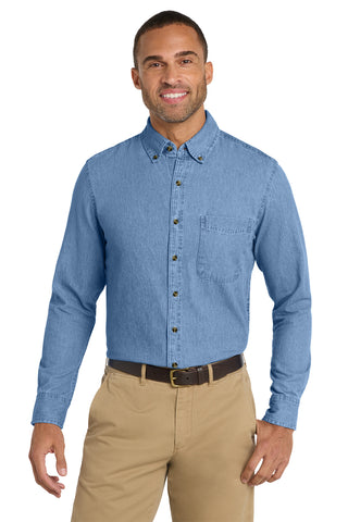 Port & Co® Long Sleeve Value Denim Shirt. SP10