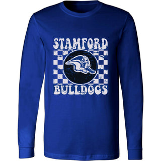 Stamford Bulldogs - Checkered Long Sleeve T-Shirt