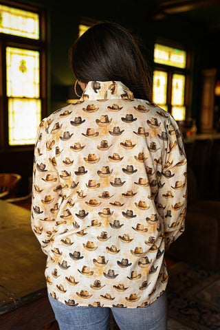 Sadie Hat Bowtie Long-Sleeve Top