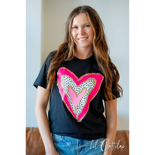 Heart with Puff - Valentines Tee