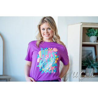 He Is Risen Floral - Easter Tee