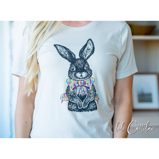 Bunny with Bow - Easter Tee