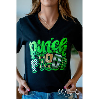 Pinch Proof - St. Patrick's Day V-Neck Tee