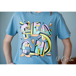 Teach - Bubble Letters CC Tee