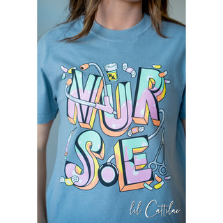 Nurse - Bubble Letters CC Tee