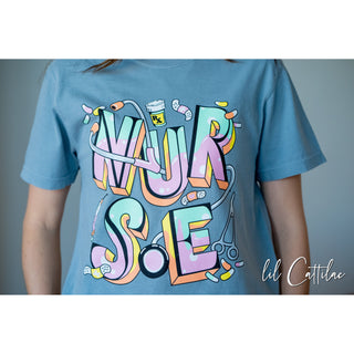 Nurse - Bubble Letters CC Tee