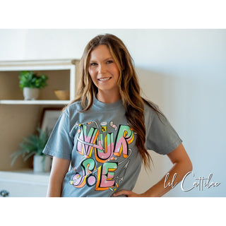 Nurse - Bubble Letters CC Tee