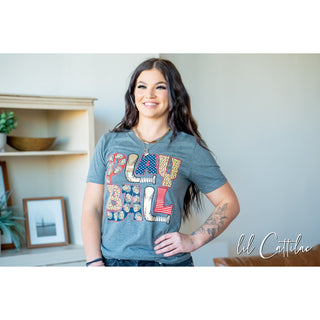 Play Ball - V-Neck Softball Tee
