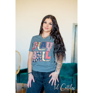 Play Ball - V-Neck Baseball Tee