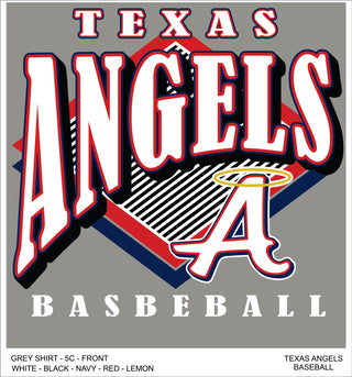 Texas Angels Stripe on Grey Sport-Tek - Abilene Baseball