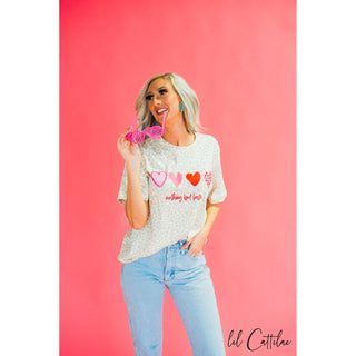 Nothing But Love Animal Print - Valentines Tee